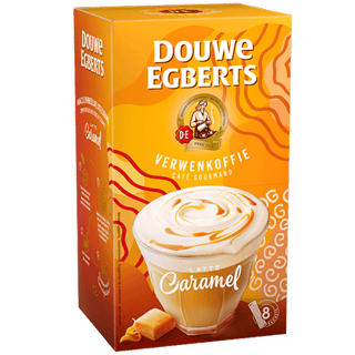 de verwenkoffie latte caramel