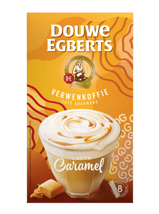 de oploskoffie verwenkoffie latte caramel